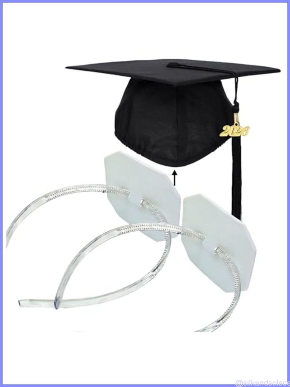 Graduation Cap Headband Insert Adjustable Anti-Fall Hair Band for Grad Cap
